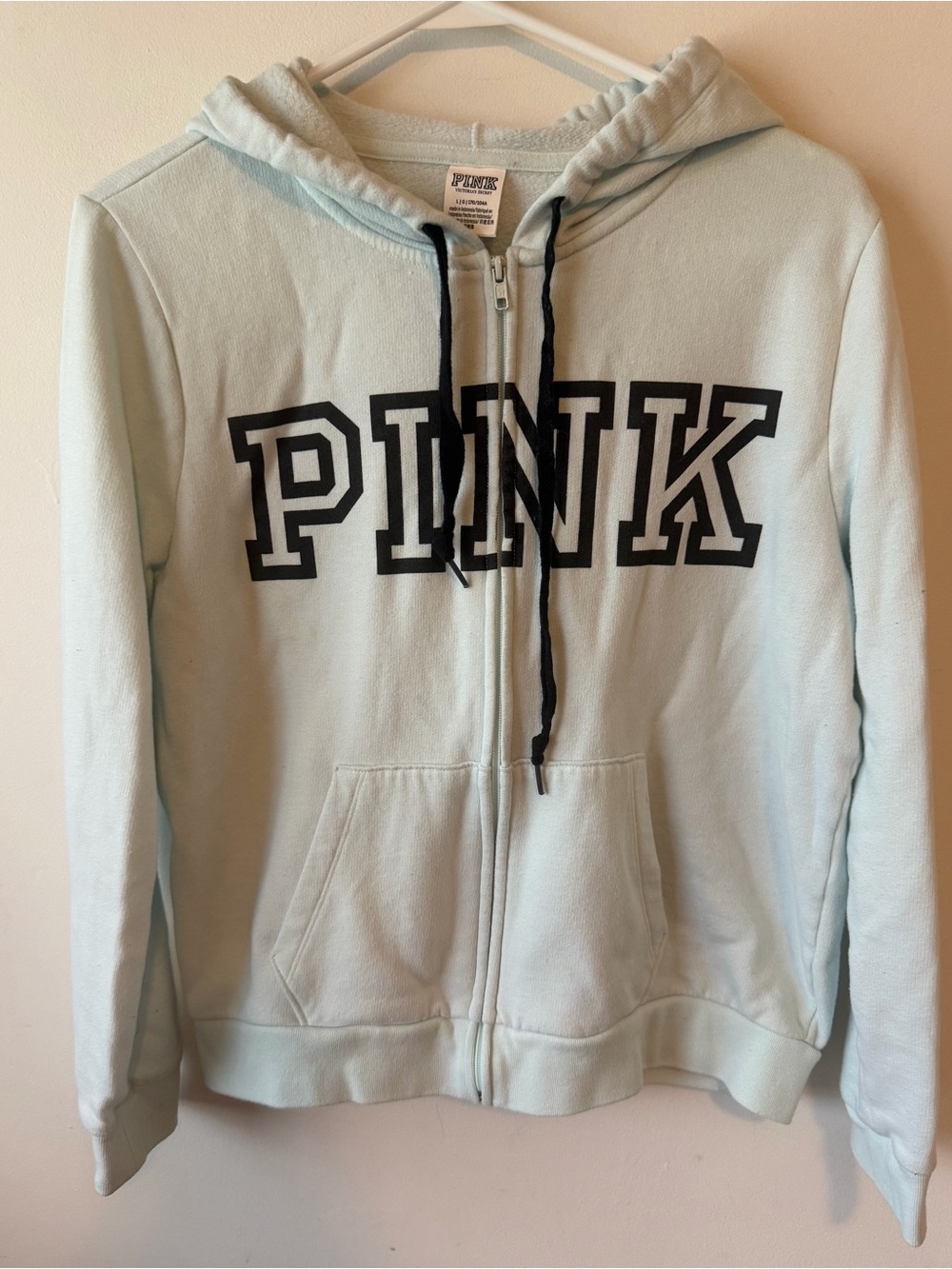 PINK Victoria's Secret Mint Full Zip Hoodie L